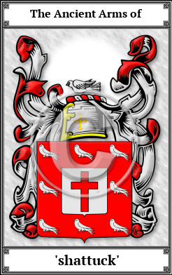 'shattuck' Family Crest Download (JPG) Book Plated - 600 DPI