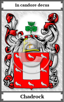 Chadrock Family Crest Download (JPG)  Book Plated - 150 DPI