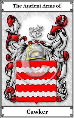 Cawker Family Crest Download (JPG) Book Plated - 600 DPI