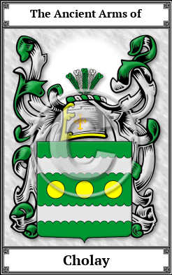 Cholay Family Crest Download (JPG)  Book Plated - 150 DPI