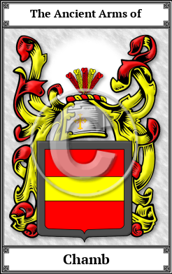 Chamb Family Crest Download (JPG)  Book Plated - 150 DPI
