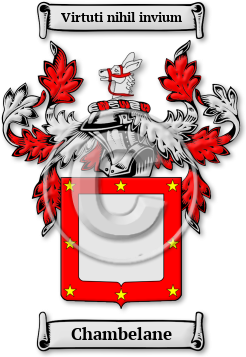 Chambelane Family Crest Download (jpg) Legacy Series - 150 DPI