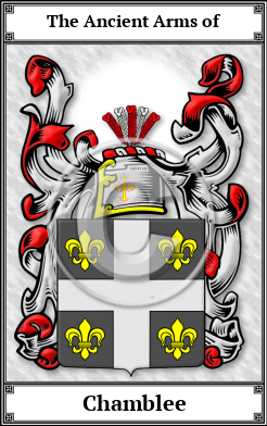 Chamblee Family Crest Download (JPG)  Book Plated - 150 DPI