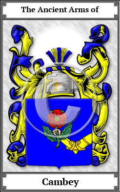 Cambey Family Crest Download (JPG)  Book Plated - 150 DPI