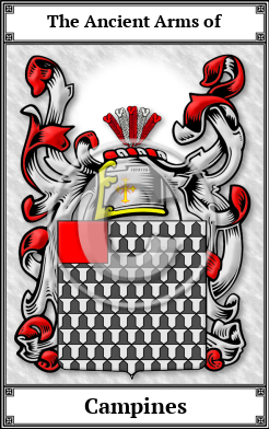 Campines Family Crest Download (JPG)  Book Plated - 150 DPI