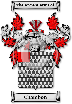 Chambon Family Crest Download (jpg) Legacy Series - 150 DPI