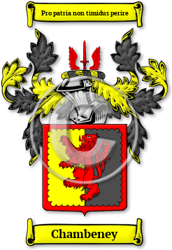 Chambeney Family Crest Download (jpg) Legacy Series - 150 DPI