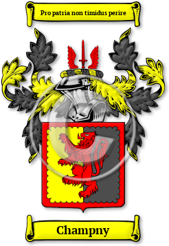 Champny Family Crest Download (jpg) Legacy Series - 150 DPI
