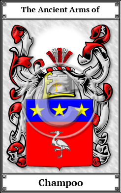 Champoo Family Crest Download (JPG) Book Plated - 600 DPI