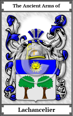 Lachancelier Family Crest Download (JPG) Book Plated - 600 DPI