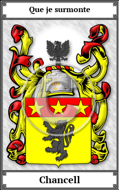 Chancell Family Crest Download (JPG)  Book Plated - 150 DPI