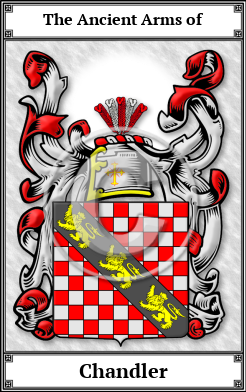 Chandler Family Crest Download (JPG)  Book Plated - 150 DPI