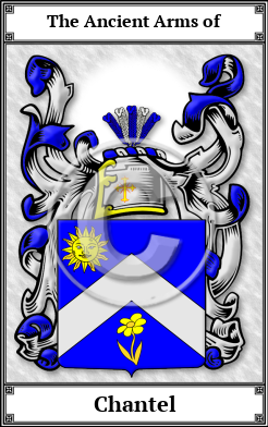 Chantel Family Crest Download (JPG)  Book Plated - 150 DPI