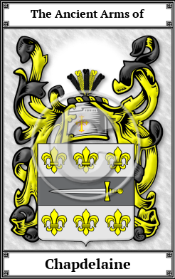 Chapdelaine Family Crest Download (JPG)  Book Plated - 150 DPI