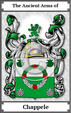 Chappele Family Crest Download (JPG)  Book Plated - 150 DPI