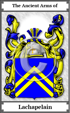 Lachapelain Family Crest Download (JPG)  Book Plated - 150 DPI