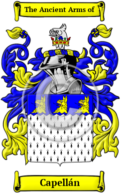 Capellán Family Crest Download (JPG) Heritage Series - 300 DPI