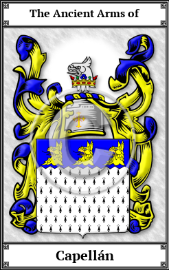 Capellán Family Crest Download (JPG) Book Plated - 600 DPI