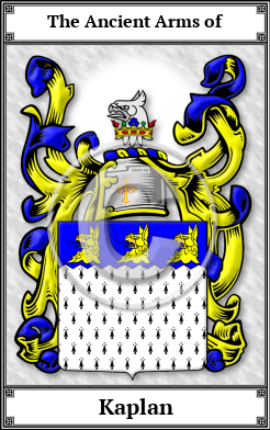 Kaplan Family Crest Download (JPG) Book Plated - 600 DPI