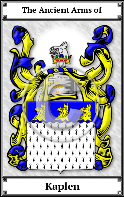 Kaplen Family Crest Download (JPG) Book Plated - 600 DPI