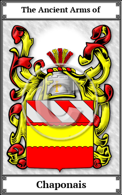 Chaponais Family Crest Download (JPG) Book Plated - 600 DPI