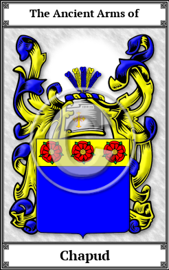 Chapud Family Crest Download (JPG) Book Plated - 600 DPI