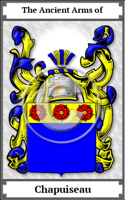 Chapuiseau Family Crest Download (JPG)  Book Plated - 150 DPI