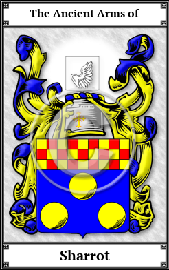 Sharrot Family Crest Download (JPG) Book Plated - 600 DPI