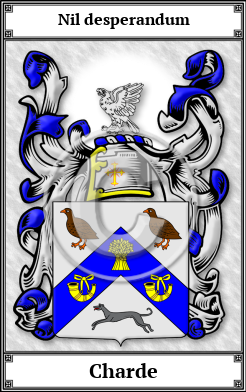 Charde Family Crest Download (JPG) Book Plated - 600 DPI