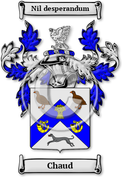 Chaud Family Crest Download (jpg) Legacy Series - 150 DPI