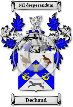 Dechaud Family Crest Download (jpg) Legacy Series - 150 DPI