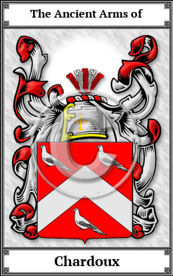 Chardoux Family Crest Download (JPG)  Book Plated - 150 DPI