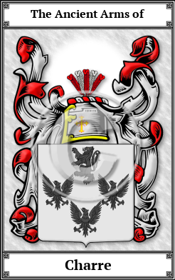 Charre Family Crest Download (JPG)  Book Plated - 150 DPI