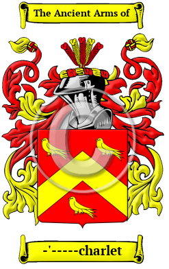 -'-----charlet Family Crest Download (JPG) Heritage Series - 300 DPI