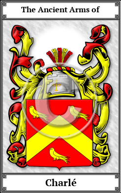 Charlé Family Crest Download (JPG) Book Plated - 150 DPI