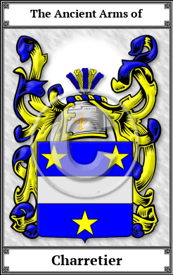 Charretier Family Crest Download (JPG)  Book Plated - 150 DPI