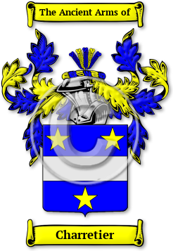 Charretier Family Crest Download (jpg) Legacy Series - 150 DPI