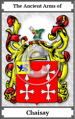 Chaisay Family Crest Download (JPG)  Book Plated - 150 DPI