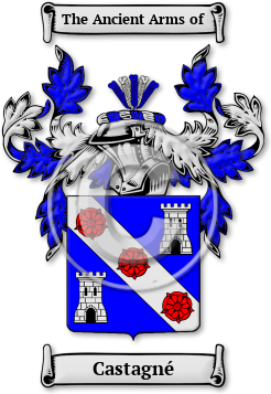 Castagné Family Crest Download (jpg) Legacy Series - 150 DPI