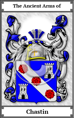 Chastin Family Crest Download (JPG) Book Plated - 600 DPI