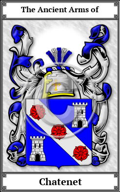 Chatenet Family Crest Download (JPG)  Book Plated - 150 DPI