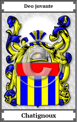 Chatignoux Family Crest Download (JPG)  Book Plated - 150 DPI