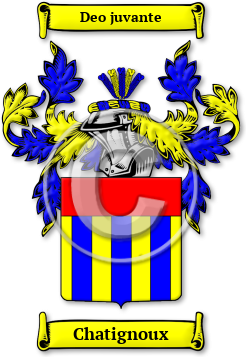 Chatignoux Family Crest Download (jpg) Legacy Series - 150 DPI