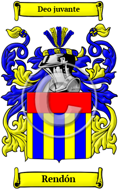 Rendón Family Crest Download (JPG) Heritage Series - 300 DPI