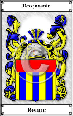 Rønne Family Crest Download (JPG)  Book Plated - 150 DPI