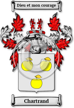 Chartrand Family Crest Download (jpg) Legacy Series - 150 DPI