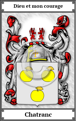 Chatranc Family Crest Download (JPG)  Book Plated - 150 DPI