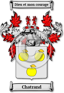 Chatrand Family Crest Download (jpg) Legacy Series - 150 DPI