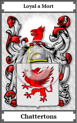 Chattertons Family Crest Download (JPG)  Book Plated - 150 DPI