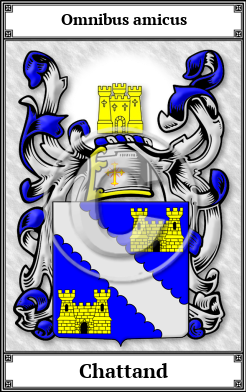 Chattand Family Crest Download (JPG) Book Plated - 600 DPI